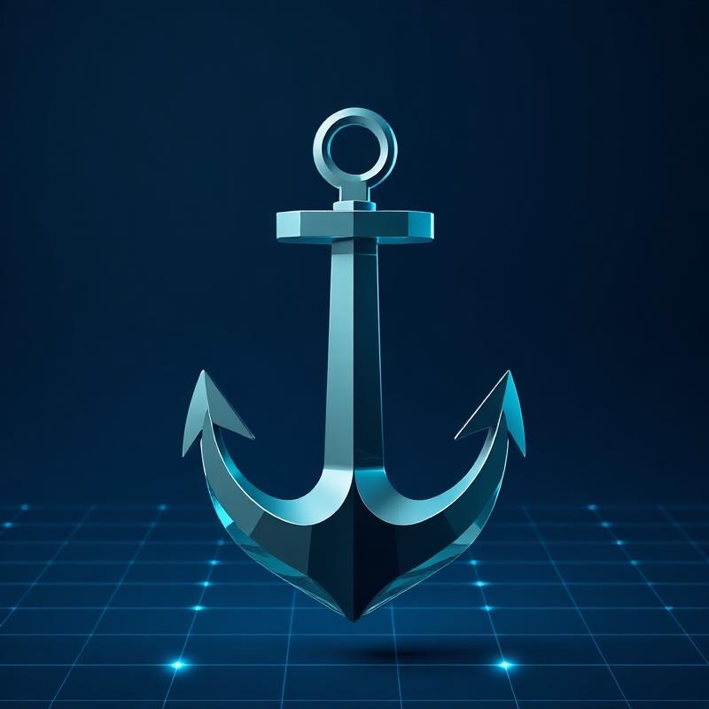 3D anchor representing stability and risk management